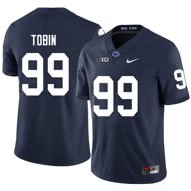Men #99 Justin Tobin Penn State Nittany Lions College Football Jerseys Sale-Navy